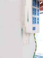 Self Adhesive Power Strip Wall Mount, Simplest Holder moumt for Power Strip，WiFi Router，AmazonBasics, Belkin，Remote Control and Others (No Messy Screws) (2 Pack)