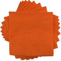 JAM PAPER Small Beverage Napkins - 5 x 5 - Orange - 600/Box