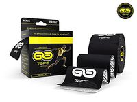 GO Tape Premium Kinesiology Tape - Precut - 20 Strips x 10 in (Black)