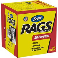 Top Pack Supply Scott Rags In A Box, 10" x 12", White, 200/Box (Case of 2 Boxes)