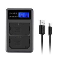 HN Dual LCD Smart Battery Charger for Sony NP-FZ100 Battery, BC-QZ1 Charger and Sony Alpha 9, Sony α9, Sony Alpha 9R, Sony α9R, Sony Alpha 9S, Sony α9S, Sony α7R III 35mm Full-frame Camera ILCE-7RM3