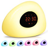 Alarm Clock Wake Up Light Sunrise & Sunset Simulation Multiple Colored Sleep Aid Night Light, 10 Natural Alarm Sounds / Snooze for kids Perfect for Christmas Gift