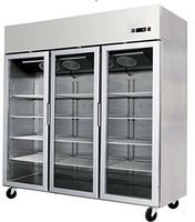 78" 3 Door Commercial Reach In Glass Front Merchandiser FREEZER - MCF-8603 with LED Lighting