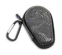 Casematix Snakeskin Asthma Inhaler Case with Clip on Carabiner for Safe Storage and Travel