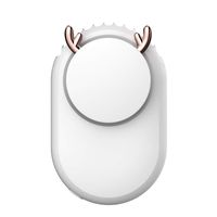 Mini Fan Handsfree Neck Fan Portable Hanging Fan, Rechargable USB Battery Hand Held Operated. Easy 3 Level Speed Fan. Portable Necklace Multi-Functional for Travel,Sports, Office and Outdoor (White)