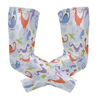 Men's UV Protection Arm Sleeve Cute Artcreativity Dinosaur Colorful Compression Arm Sleeve, Skin Protection Cooler Cycling Sleeves for Outdoor Activities to Cover Arms