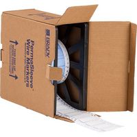 Brady PS-500-2-WT 2" Width x 0.851" Height, B-342 Heat-Shrink Polyolefin, Matte Finish White PermaSleeve Wire Marking Sleeve, One-Sided Printable (Pack of 500)