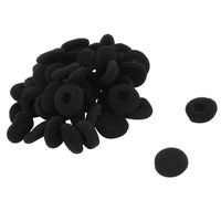 uxcell Sponge Headphone Earphone Ear Pad Tip Cover 18mm Dia 46pcs Black