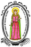St Dymphna Patron of Incest Victims 4"x6" Set of 6 Linen Postcards