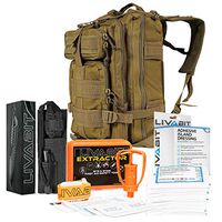 LIVABIT SOS Bug Out 3 Day Backpack Emergency Survival Camping Hunting Hiking Gear Essentials Tan for Preppers Hikers Survivalist