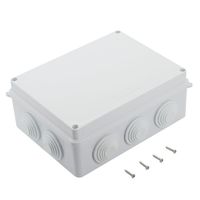 LeMotech ABS Plastic Dustproof Waterproof IP65 Junction Box Universal Electrical Project Enclosure White 7.9 x 6.1 x 3.1 inch (200 x 155 x 80 mm)