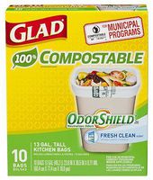 10Ct 13Gal Glad Compost Bag