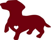 USCLIFESTYLE Animal Dachshund (Burgundy) (Set of 2) Premium Waterproof Vinyl Decal Stickers for Laptop MacBook Phone Tablet Helmet Car Window Bumper Mug Tuber Cup Door Wall Decoration
