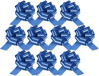 Gift Wrap Easy Pull Bows Set of 10-5 inches (Blue)