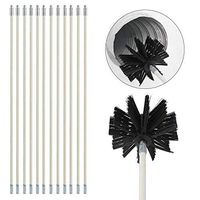 Volwco Dryer Vent Cleaner Kit 24 Feet,Flexible Lint Remover,Can Be Used As Chimney & Dryer Pipe Inner Wall,Use with or Without a Power Drill,Includes 12 Flexible Rods,Synthetic Brush Head