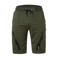 MODOQO Men's Shorts Casual Loose Fit Flat Front Summer Outdoor Sports Gym Fitness Pants Trousers (Army Green,CN-XL/US-M)