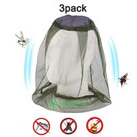 JOYOUSNESS （3PACK Summer Mosquito Cap Outdoor Camping Anti-Mosquito hat Men and Women face mesh Gauze Mosquito net Cap Fishing Mosquitos Neck Hood Premium mesh Mosquito Head net Bug face Netting