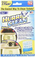 Ontel HurriClean Automatic Toilet & Tank Cleaner with Cyclonic Foaming Action for Clean Toilet Bowl Value 3 Pack, Beige