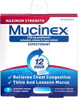Mucinex 12 Hr Max Strength Chest Congestion Expectorant Tablets 7 ea