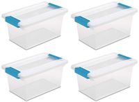 STERILITE Medium Clip Storage Box, Clear