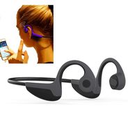 CANTANG 2018 Newest Bone Conduction Headphones Wireless Bluetooth V5.0 Sports Headsets Earbuds HiFi Music Stereo with Mic Sweatproof for Hiking Cycling Running Compatible with iOS Android (Grey)