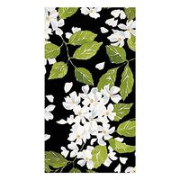 Caspari Blanc De Blancs Paper Guest Towel Napkins in Black, 60 Count