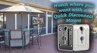 MS1066BLK Outdoor Quick Disconnect Wall Plate TV Mounts, Easy On/Off