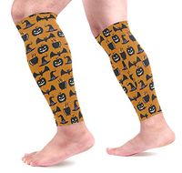 KEAKIA Halloween Elements Calf Compression Sleeves Shin Splint Support Leg Protectors Calf Pain Relief for Running, Cycling, Travel, Sports for Men Women (1 Pair)