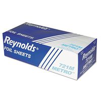 RFP 721 Interfolded Aluminum Foil Sheets, 12 x 10 3/4, Silver, 500/Box, 6 Boxes/Carton