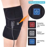 Dr A-Z Knee Brace Support Heating Pad Detachable USB Patella Cap Weak Leg Sprain Arhritis Joint Pain Relief, Injury Recovery Meniscus Tear Tendonitis Adjustable Strapping & Breathable KS10