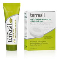 Athletes Foot & Nail Fungus Treatment Maximum Strength with Soap Bar- Kills Fungus 6x Faster Dr Recommended All Natural 100% Guaranteed with Tea Tree Oil and Clotrimazole by Terrasil