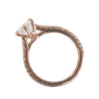 Fxbar 2019 Popular Ring Jewelry Women Creative Alloy Engagement Band Couple Romantic Cubic Zirconia Rings(Rose Gold,6#)