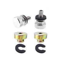 WeiSen 2 PCS Chrome Aluminum Fender Rear Seat Bolts Screw and Nut Base Billet Hard Anodized Fit 1996-2019 Harley Touring Dyna Softail SportsterFatbob Street Glide Road Glide and other models