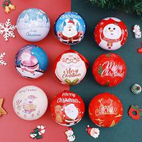 Xergur Gift Boxes Set of 8 Decorative Candy Boxes, Cookies, Goodies Christmas Candy Bags Santa Claus Reindeer Xmas Tree Spherical Gift Box Can Decorate yYour Christmas Tree and Home