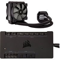 Corsair Hydro Series H80i v2 Extreme Performance Liquid CPU Cooler, Black and Corsair Fan Controller Commander PRO