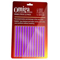 Drain Sticks Cleaner and Deodorizer Keeps Kitchen Sink Drain Cleaner Sticks - Shower Bathtub Toilet Enzymes Snake Drain Cleaning Products As Seen On TV （ lavender 12pack)