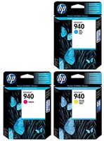 HP 940 REGULAR YIELD; Cyan, Magenta, Yellow (In retail packaging.)
