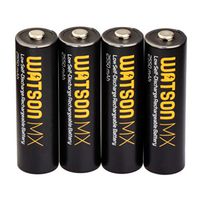 Watson MX AA NiMH Batteries (4-Pack, 1.2V, 2550mAh)