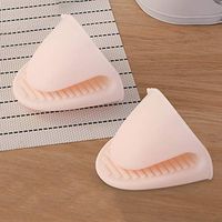 Yjdr Mini Oven Gloves Silicone Heat Resistant Kitchen Microwave Gloves for Baking Cooking Grilling BBQ (Pink, Blue) (Color : Pink)