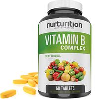NURTURITION VIT B Complex - Super B Complex Vitamins - B Complex Capsules - Bcomplex Vitamin Supplements - Vitamin B Complex Capsules High Potency
