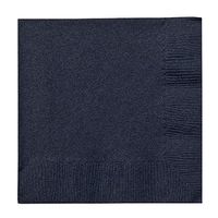 Tiger Chef 240-Pack 2-Ply Black 5 X 5 inch Beverage Bulk Disposable Small Bar Square Paper Napkins for Cocktail Drinks Desserts Weddings Party Decor Party Napkins - Includes Napkin Folding Guide