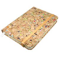 Confetti Cork Journal W/Ribbon Bookmark 3.75x.625x5.5"L