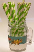 Lime Green Candy Striped, Vintage Paper Drinking Straws -100 COUNT - Twilight Parties …