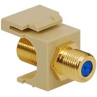 ICC F-Type Modular Jack in HD Style, 3 GHz Gold Plated, Ivory