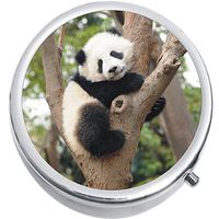 Panda Bear Tree Medicine Vitamin Compact Pill Box