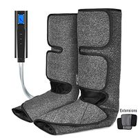 Foot and Calf Massager with Heat, Leg Air Massager for Circulation and Relaxation with Hand-held Controller 6 Modes 3 Intensities (with 2 Extensions)