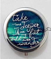 BlackKey Take Me Deeper Than My Feet Could Ever Wander 3-Compartment Decorative Pocket Gift Box Case Organizer for Pill, Color 1 -58