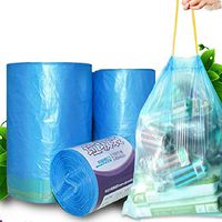 Drawstring Bin Liner Refuse Sacks Waste Garbage Rubbish Bags Blue 100 Counts 8GAL 25-30L 50CM X60CM