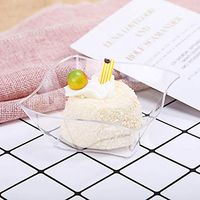 Efavormart 12-Pack Clear Wave Design 6 oz. Disposable Plastic Dessert Bowls Tableware for Wedding Banquet Event Party Decoration