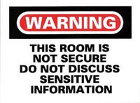 Room is Not Secure Sticker 10-Pack